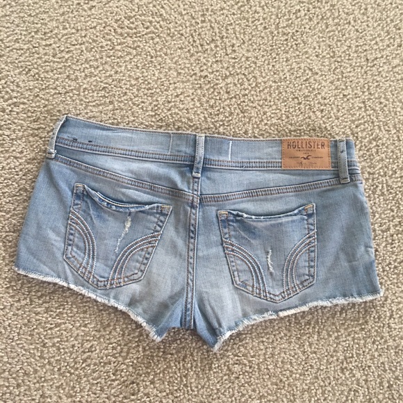 Hollister embellished denim shorts Sz 3 low rise Y2K! - Picture 6 of 9